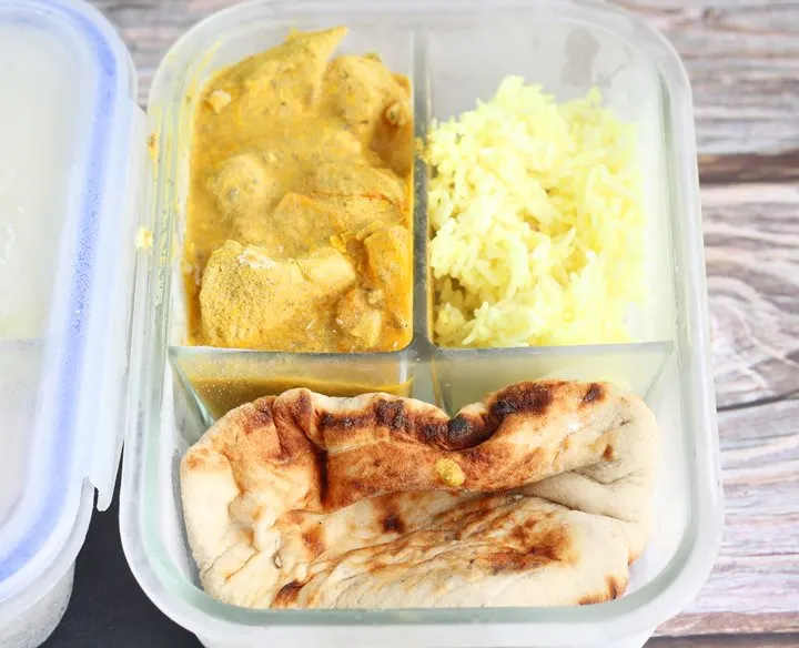 meal prepped curry