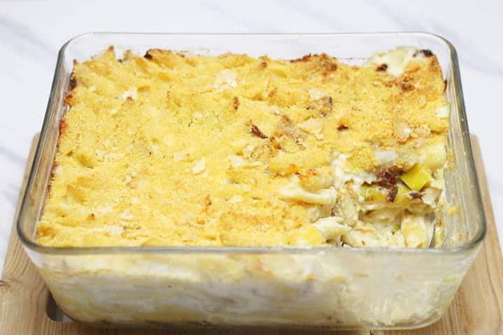 leek and pasta bake