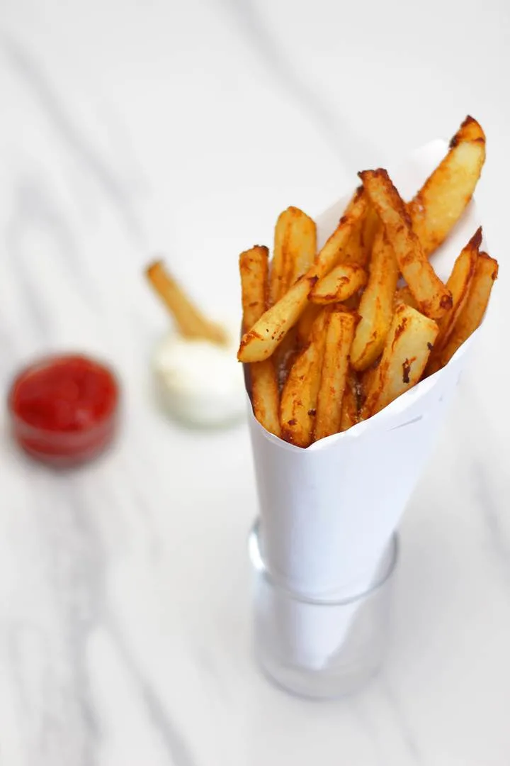 Belgian Frites with ketchup and mayo