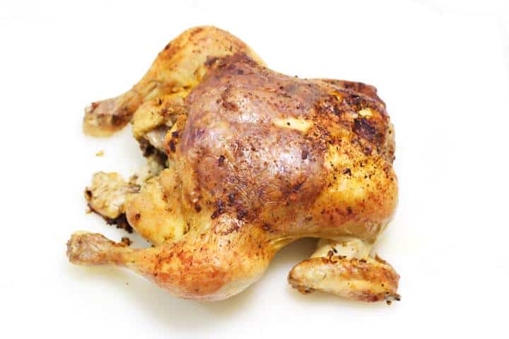 roast chicken with stuffed breast