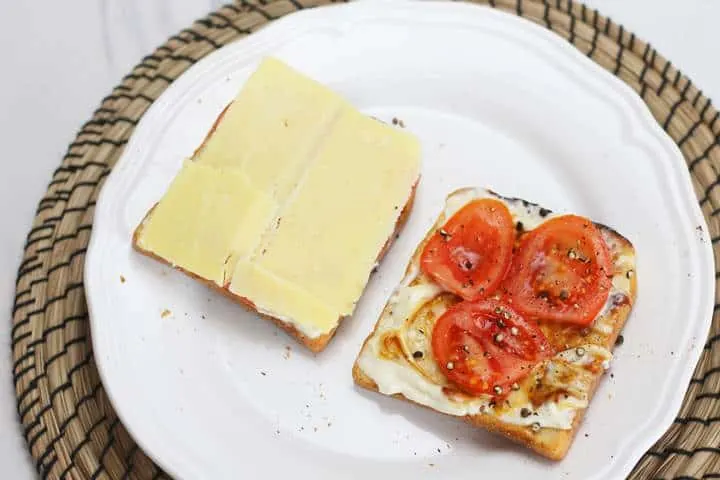 sandwich ingredients with Marmite