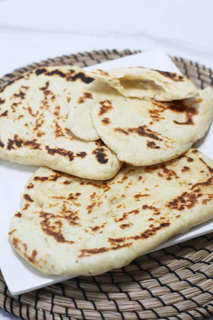 pan cooked naan