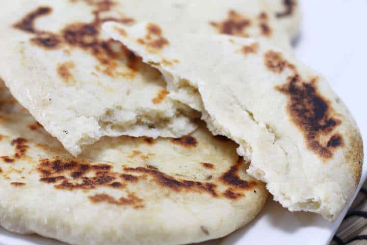 naan bread pan cooked