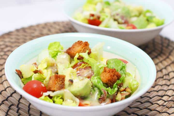 bacon lettuce tomato avocado salad