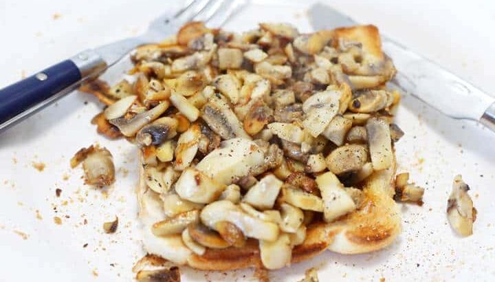 sauteed mushrooms on toast