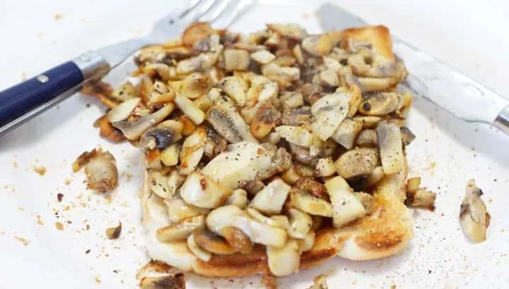 sauteed mushrooms on toast