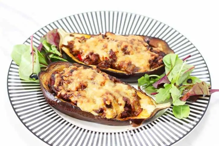 healthy stuffed eggplant