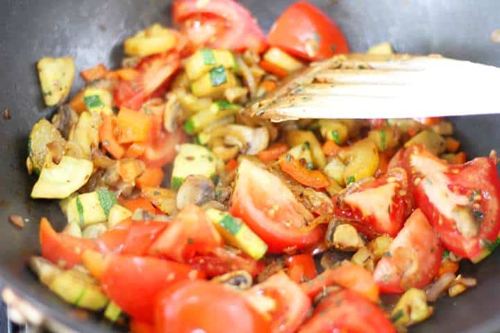 ratatouille in the pan