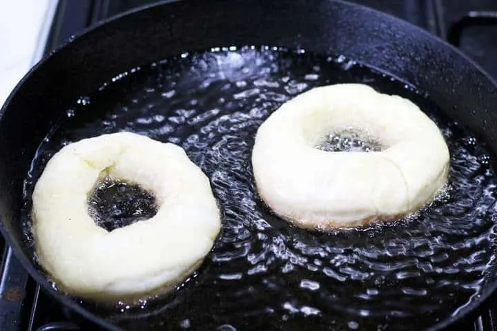 frying donuts