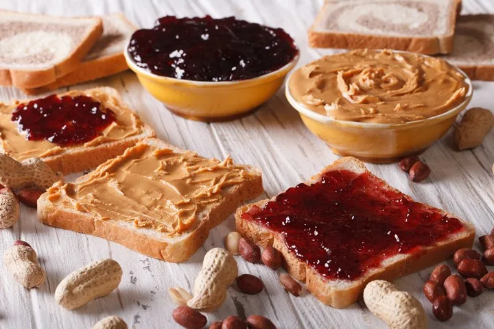 peanut butter and jelly mixed together