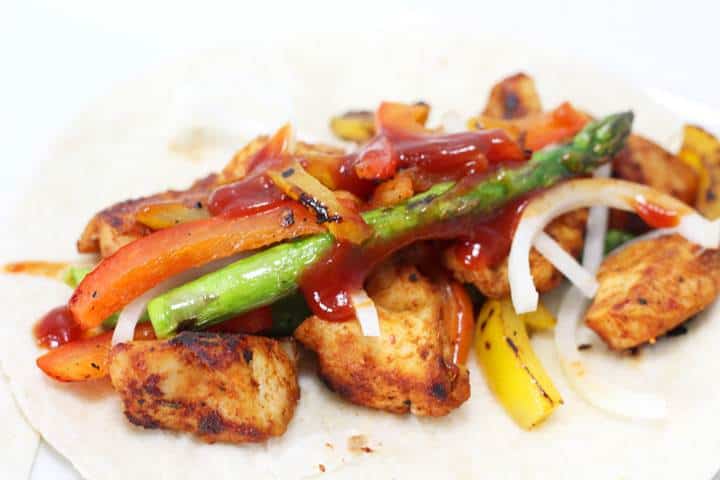 healthy chicken fajitas