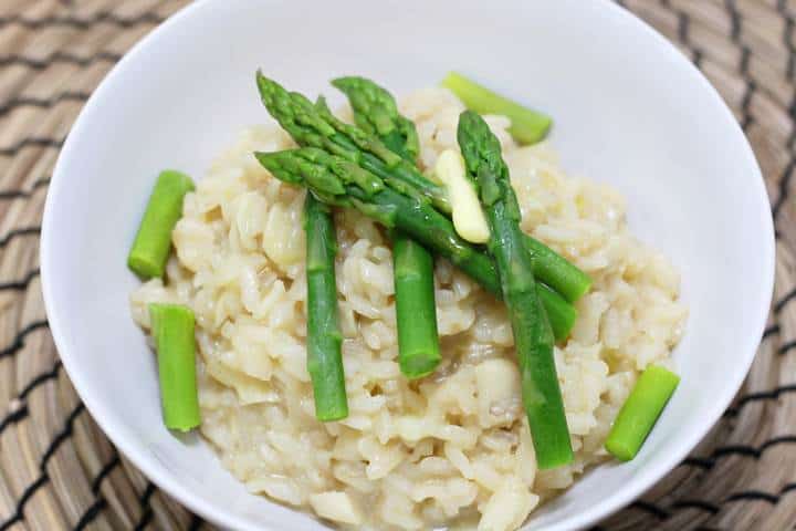 creamy asparagus risotto
