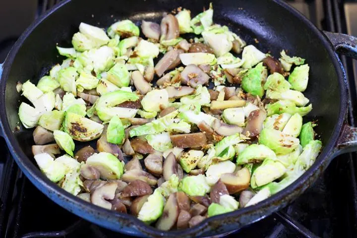 sprouts and chestnuts vegetarian
