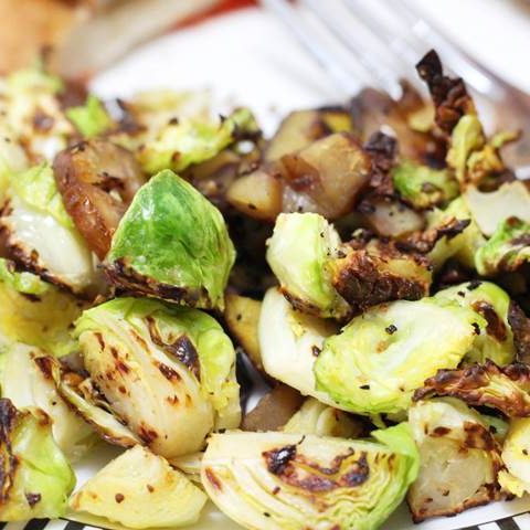 brussel sprouts and chestnuts
