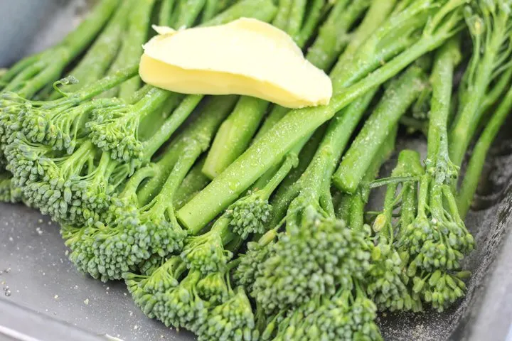 Oven Roasted Long Stem Broccoli - A Healthy And Easy Side Dish!