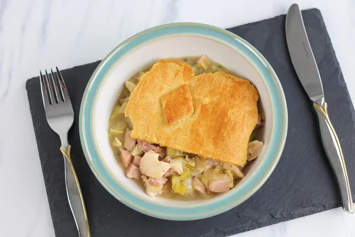 turkey ham leek pie