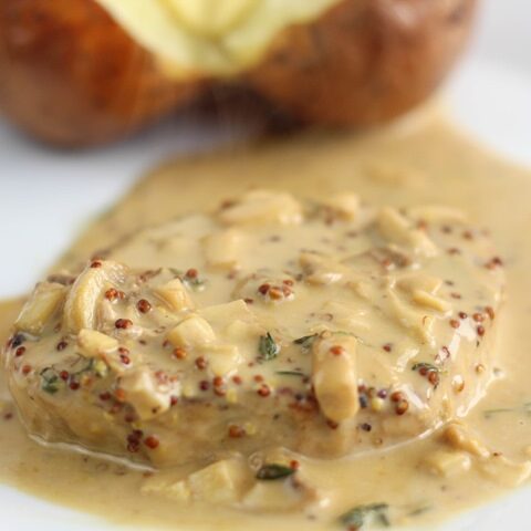 grilled pork chops with mustard sauce