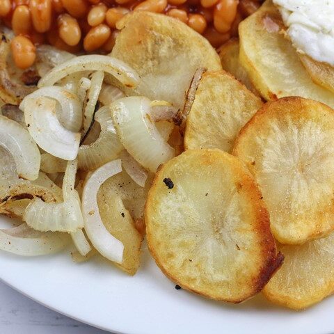 fried potatoes and onions