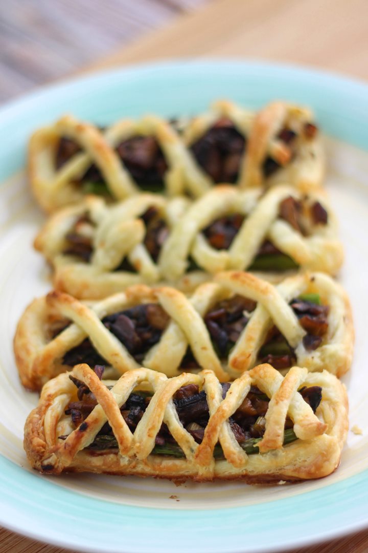 mushroom asparagus pastries