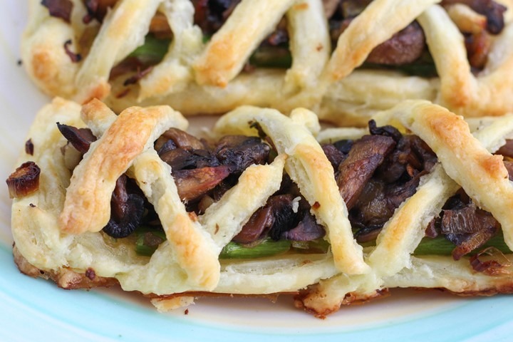 vegetarian mushroom asparagus pie