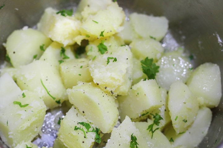 buttered potatoes