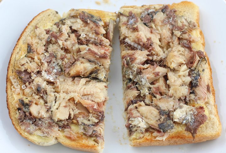 Sardines on Toast - a quick and cheap meal when you are in a rush