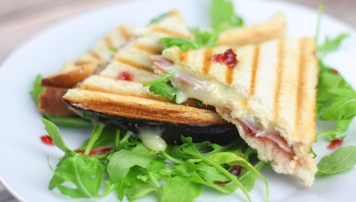 brie and cranberry toastie