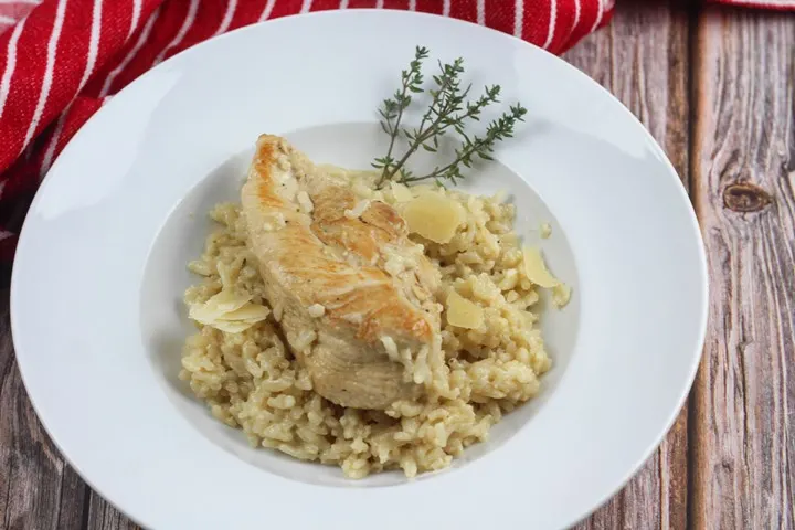 garlic chicken risotto