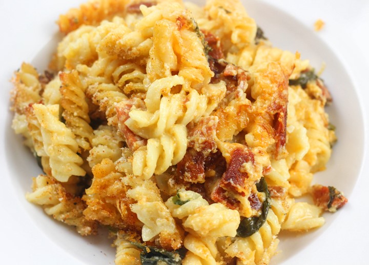 Chorizo Pasta Bake (with a Gruyère and Spinach Sauce)