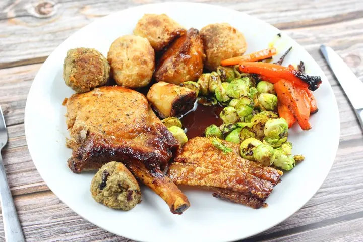 roast pork dinner