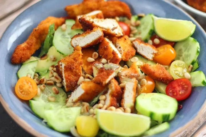 breaded chicken salad