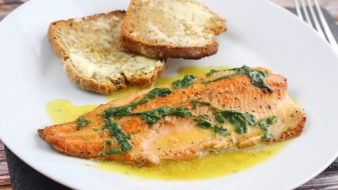 Pan Fried Trout with Lemon Butter Sauce