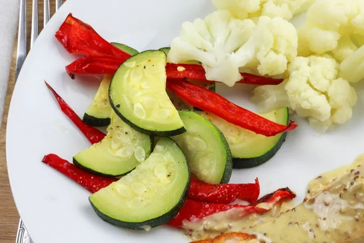 baked zucchini and pepper