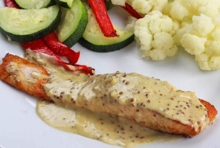 mustard cream sauce for salmon