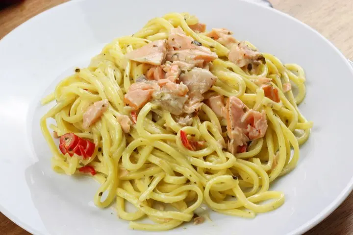 fresh salmon with pasta recipes
