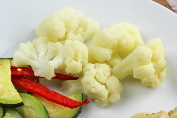 steamed cauliflower