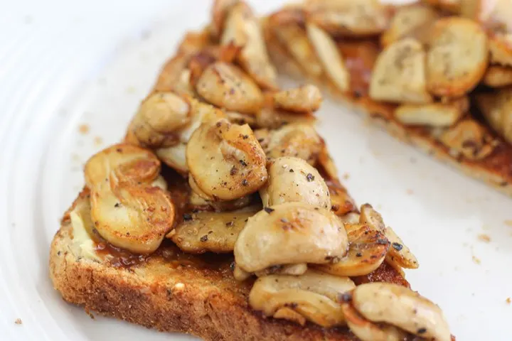 marmite mushroom toast