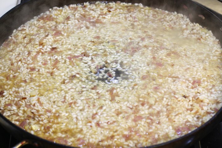 risotto in the pan