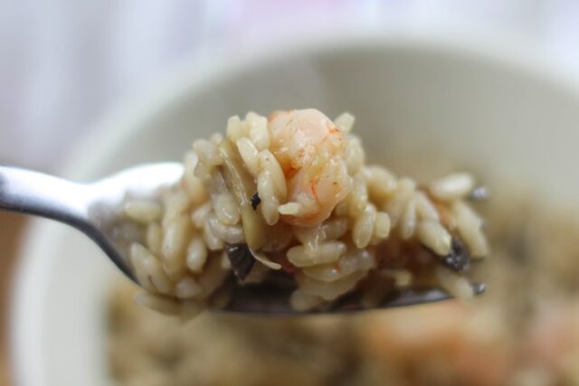 Prawn and Mushroom Risotto -a great family dish and super easy
