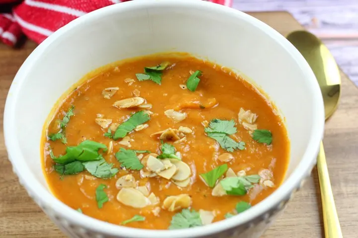 roasted sweet potato and carrot soup