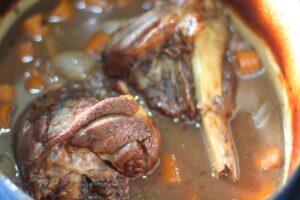 Slow Cooked Lamb Shanks in Gravy - quick prep and super tender