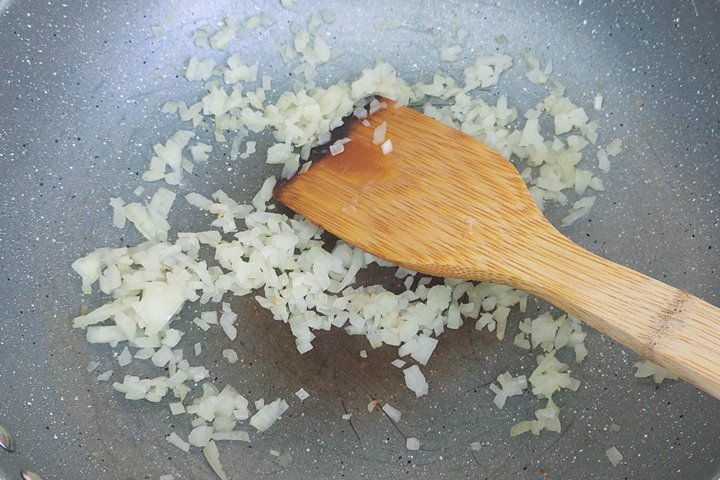 frying onion