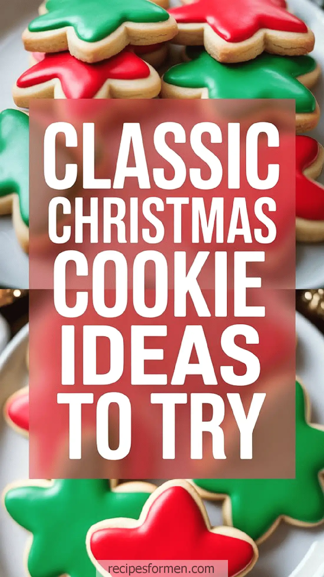 Festive star-shaped Christmas cookies in red and green icing, perfect for holiday baking ideas.