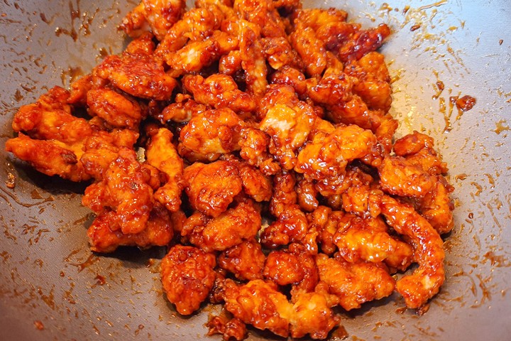coated chicken pieces